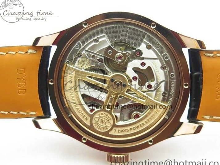 MIROTIME 0427 Elegant Portugieser Perpetual Calendar IW503302 RG V9F 1:1 Best Edition Gray Dial on Black Leather Strap A 7096